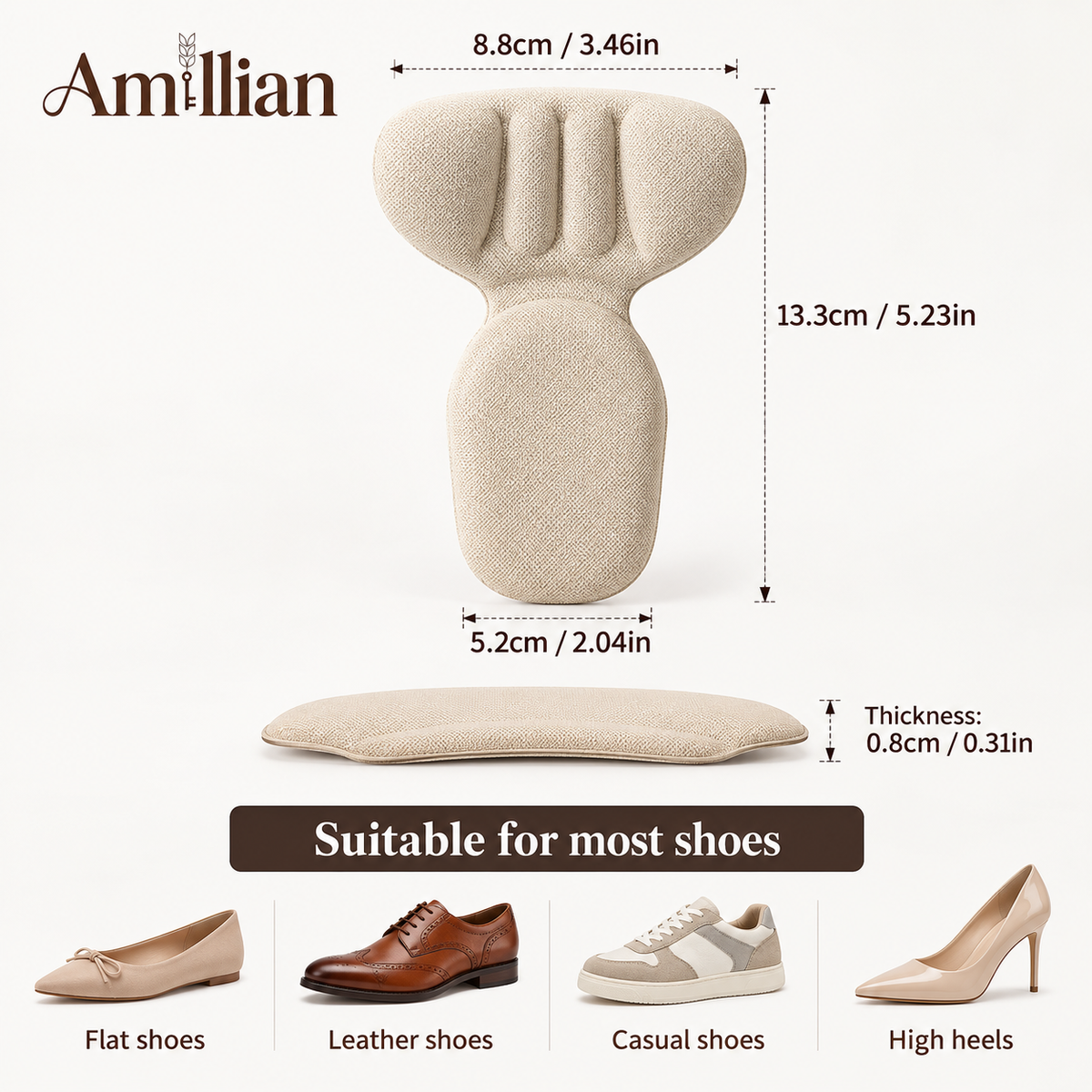 Amillian™ Anti-slip Heel Liners